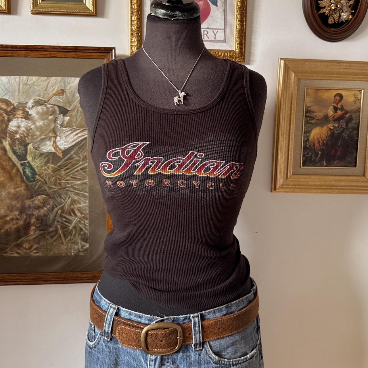Black cotton motorcycle tank (S)
