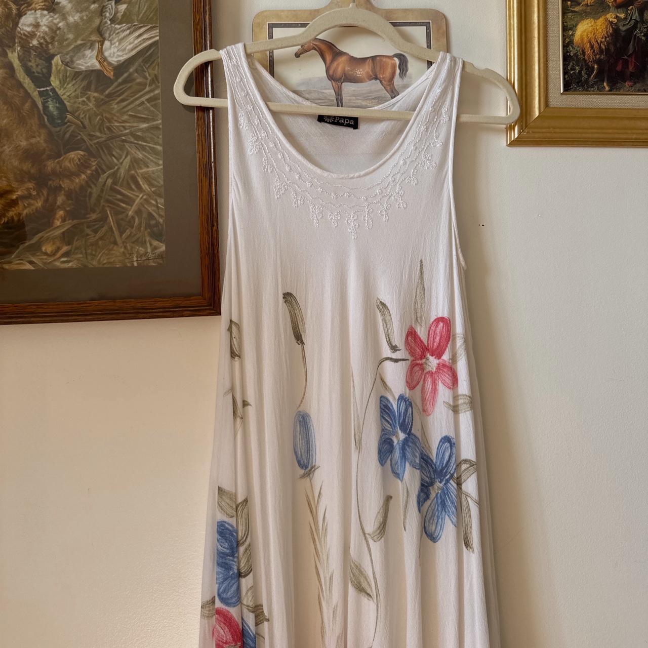 White boho fairy maxi dress (M)