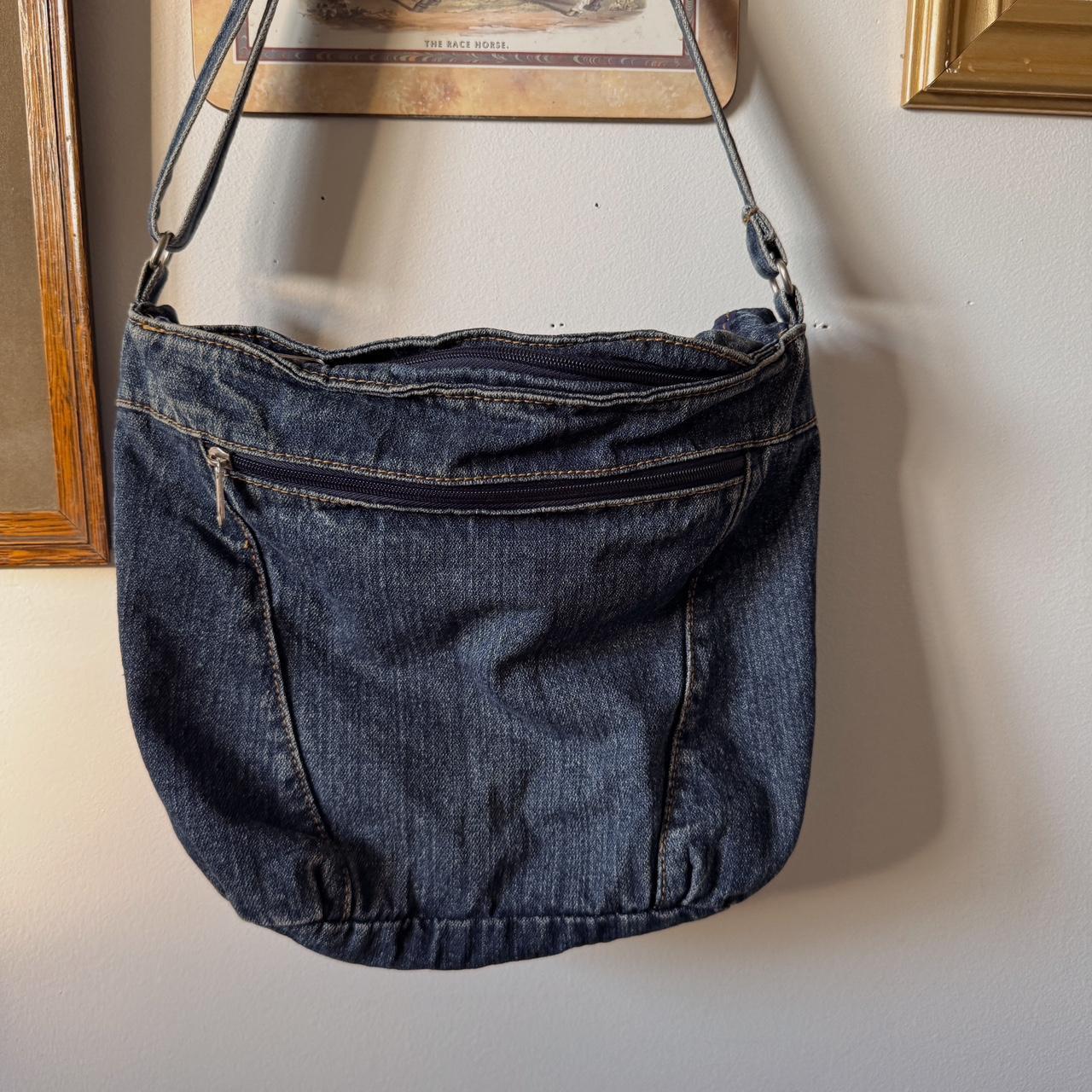 Denim bucket bag