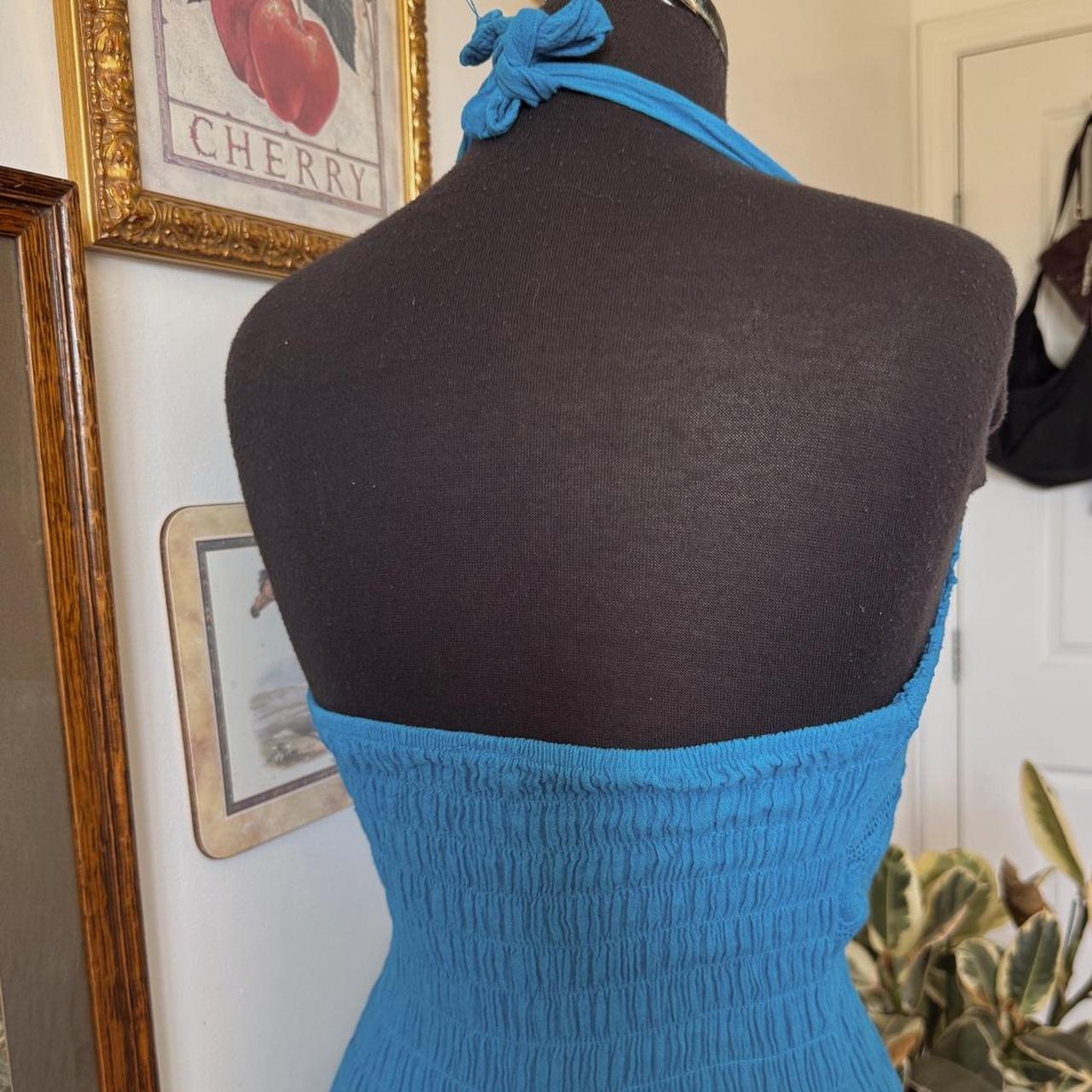 Blue boho fairy midi dress (M)