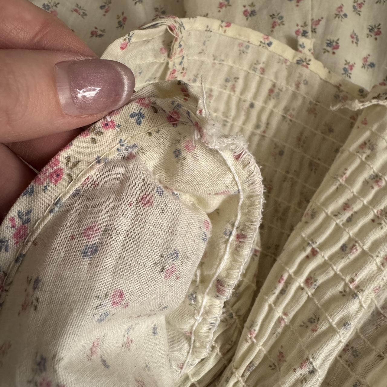 Vintage 70s babydoll ruffle mini dress (XS)