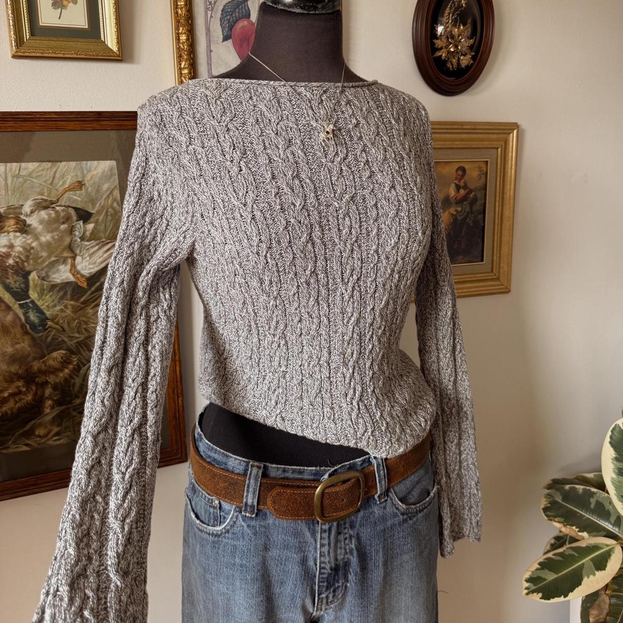 Grey cotton boatneck sweater (M)