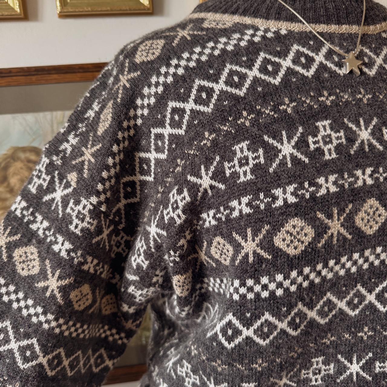 Vintage 90s patterned jumper (L)