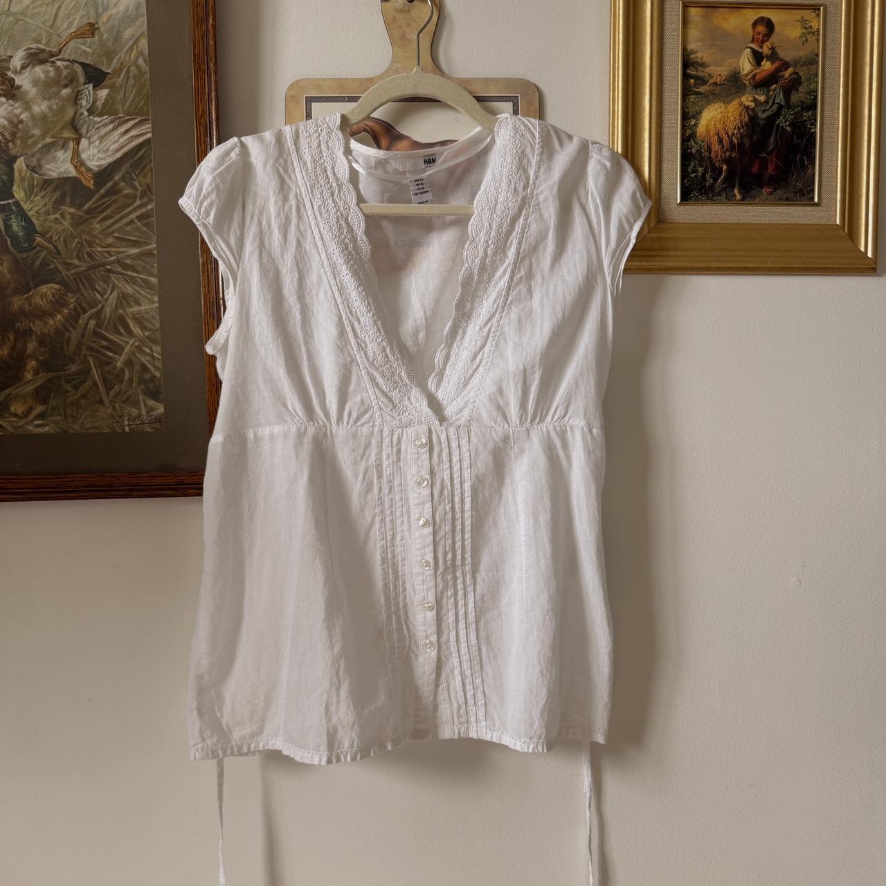 White babydoll cotton top (M)