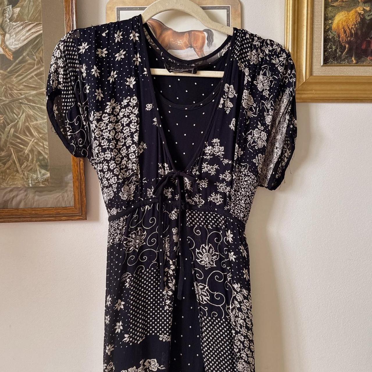 90s patchwork maxi dress (L)