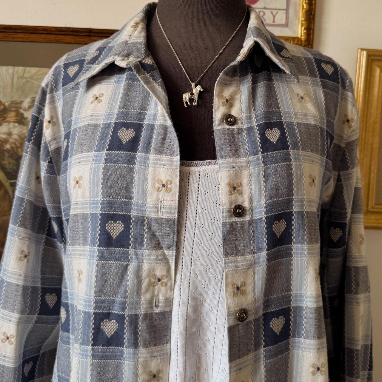 Blue cottage button up (L)