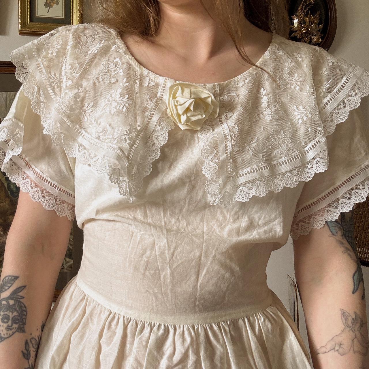 White cottage gunne sax dress (M)