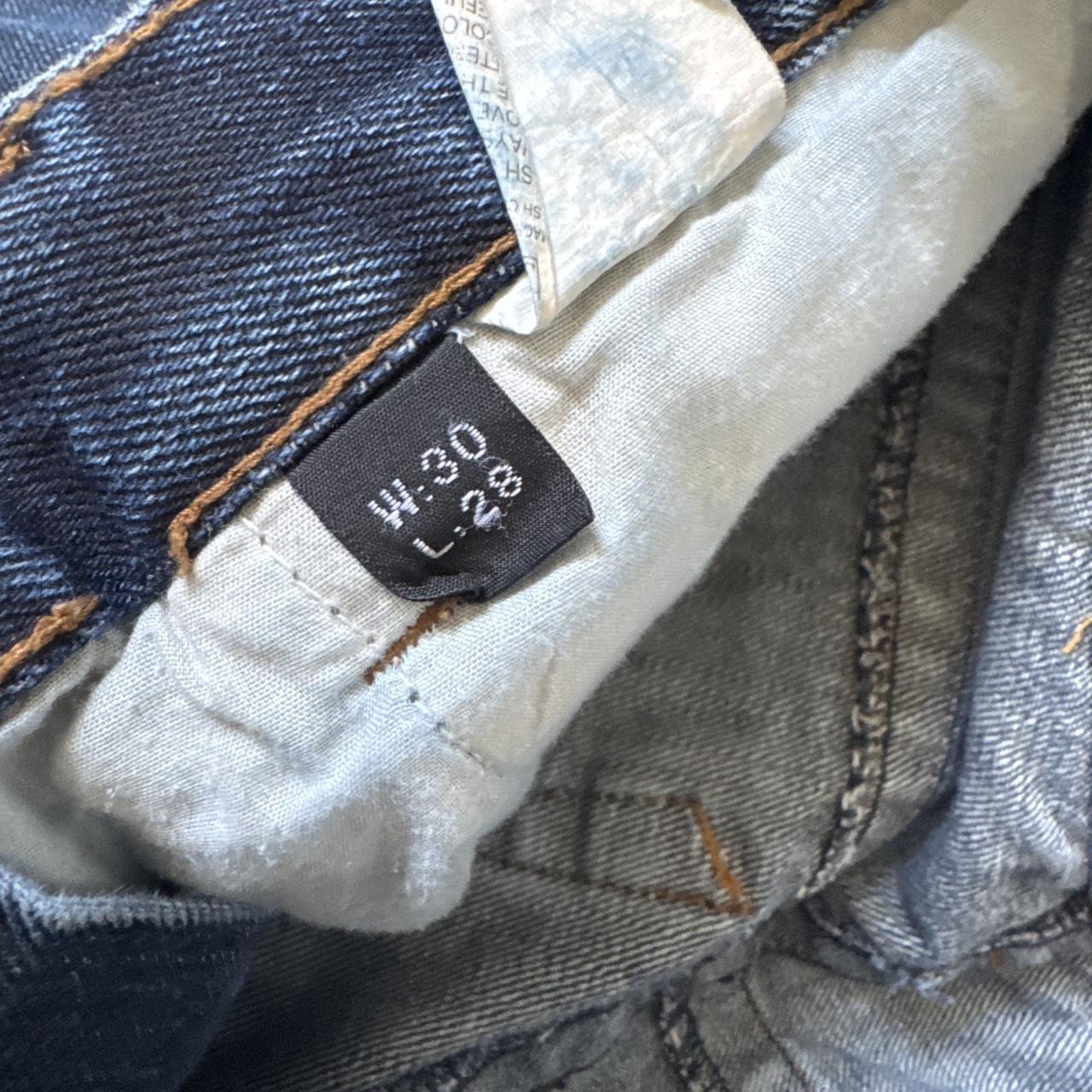 Dark wash straight leg jeans (S)