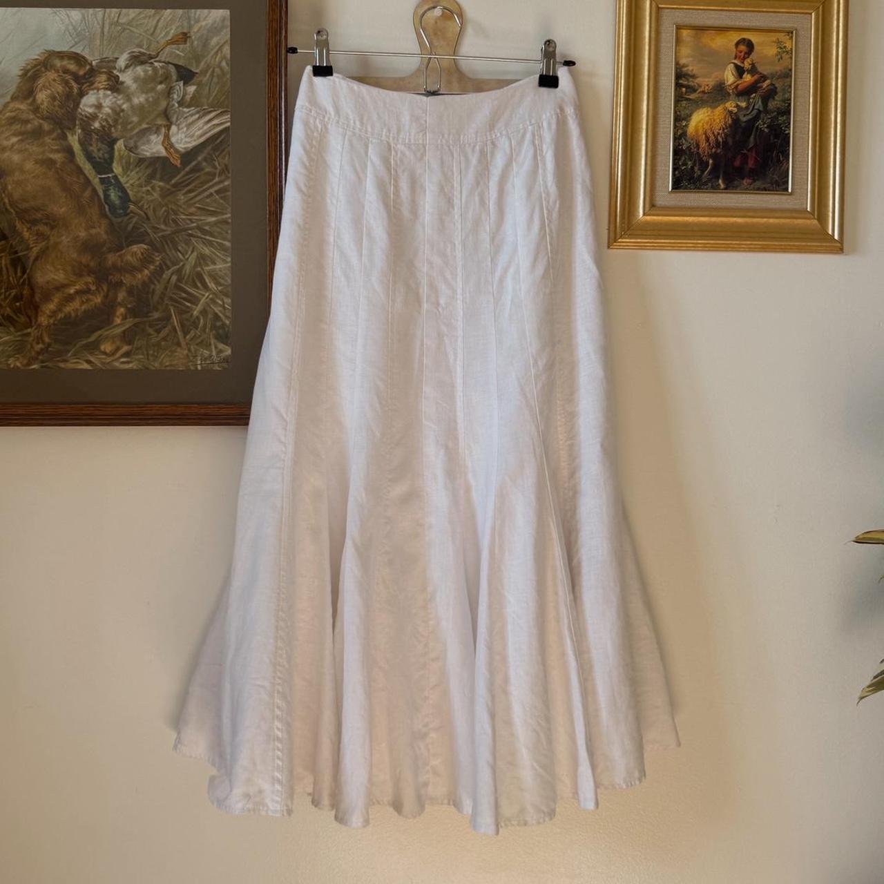 White linen maxi skirt (29")