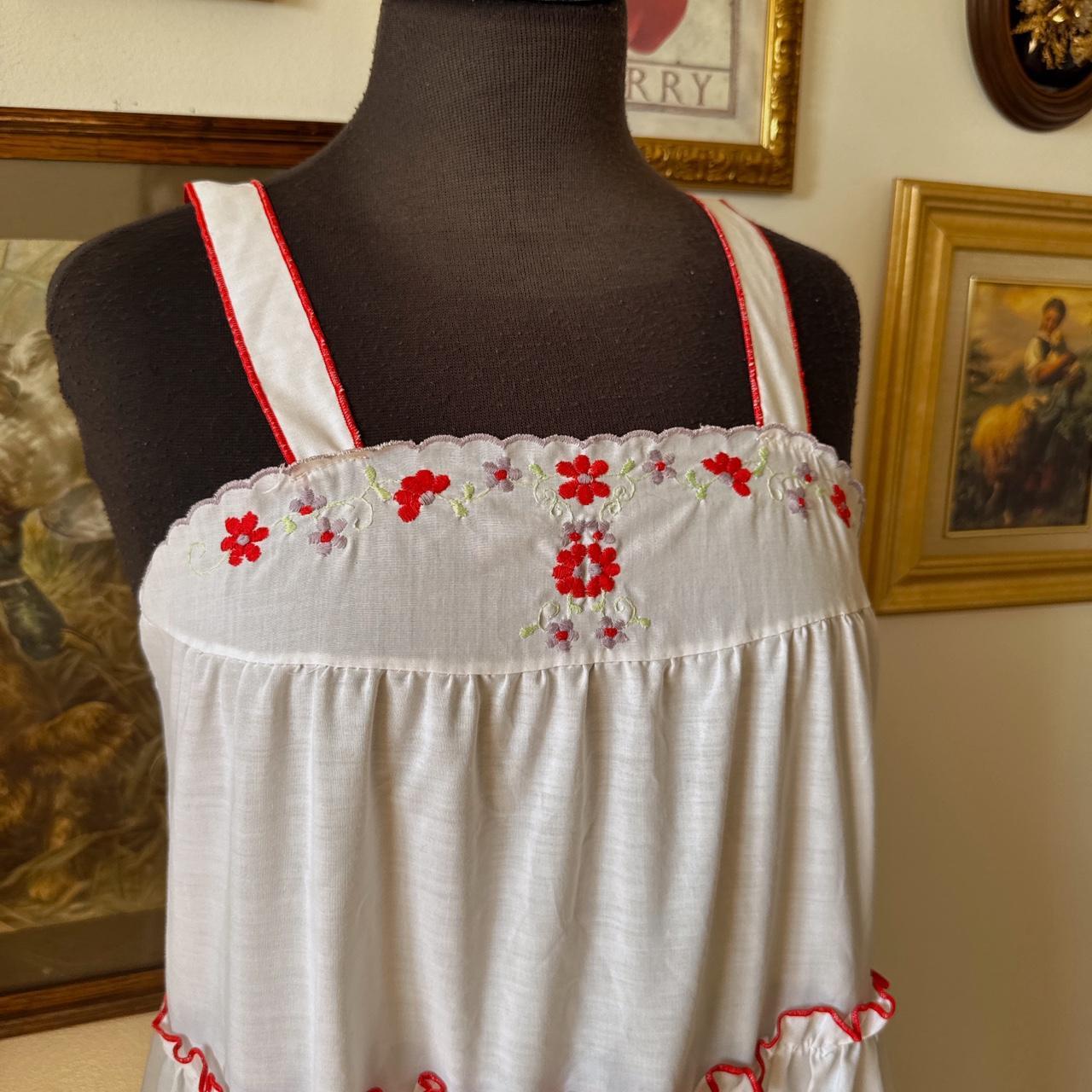 White prairie embroidered maxi dress (S)