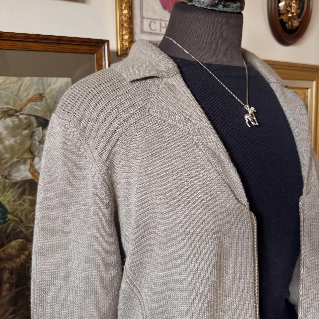 Grey double zip slouchy knit (M)