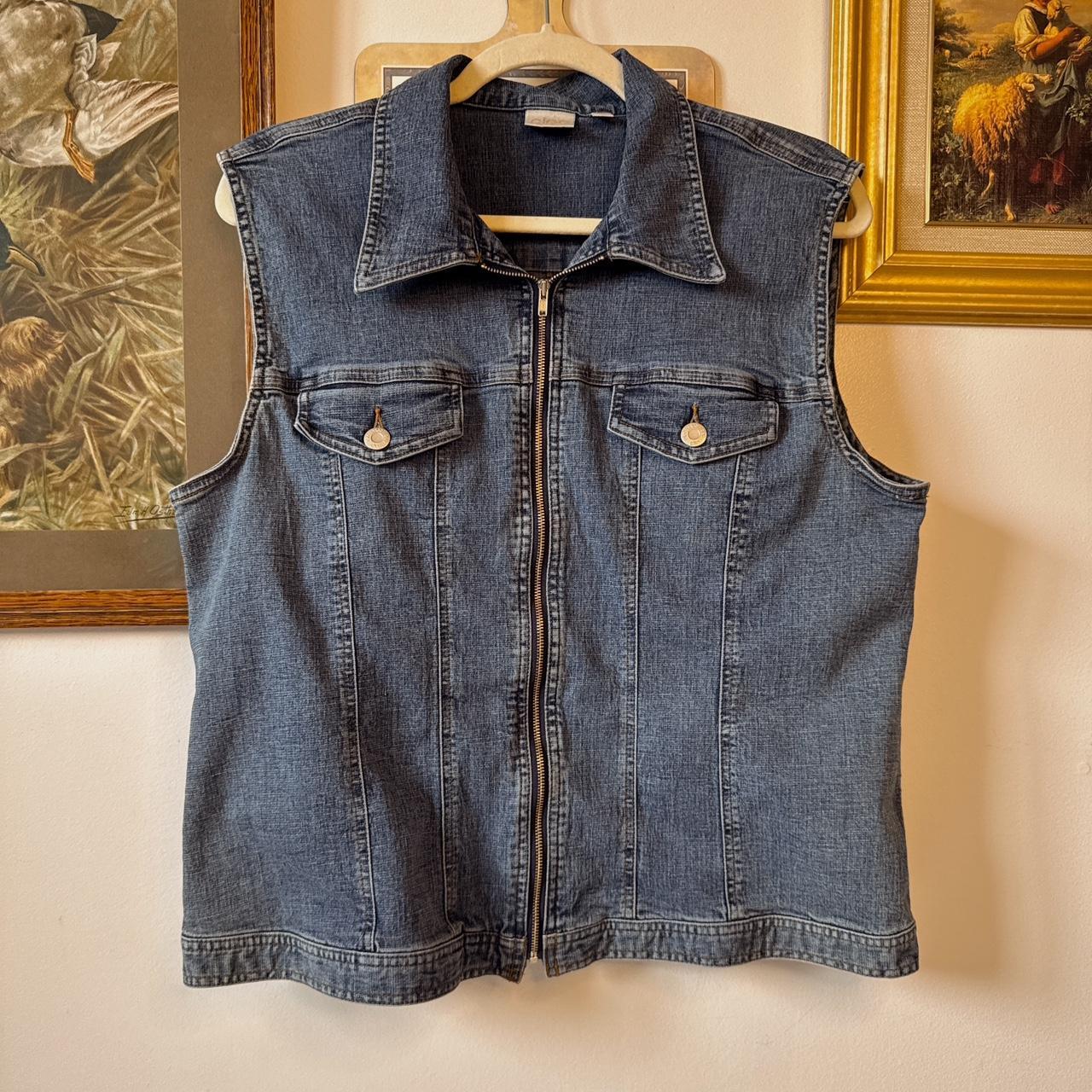 90s denim vest (L)