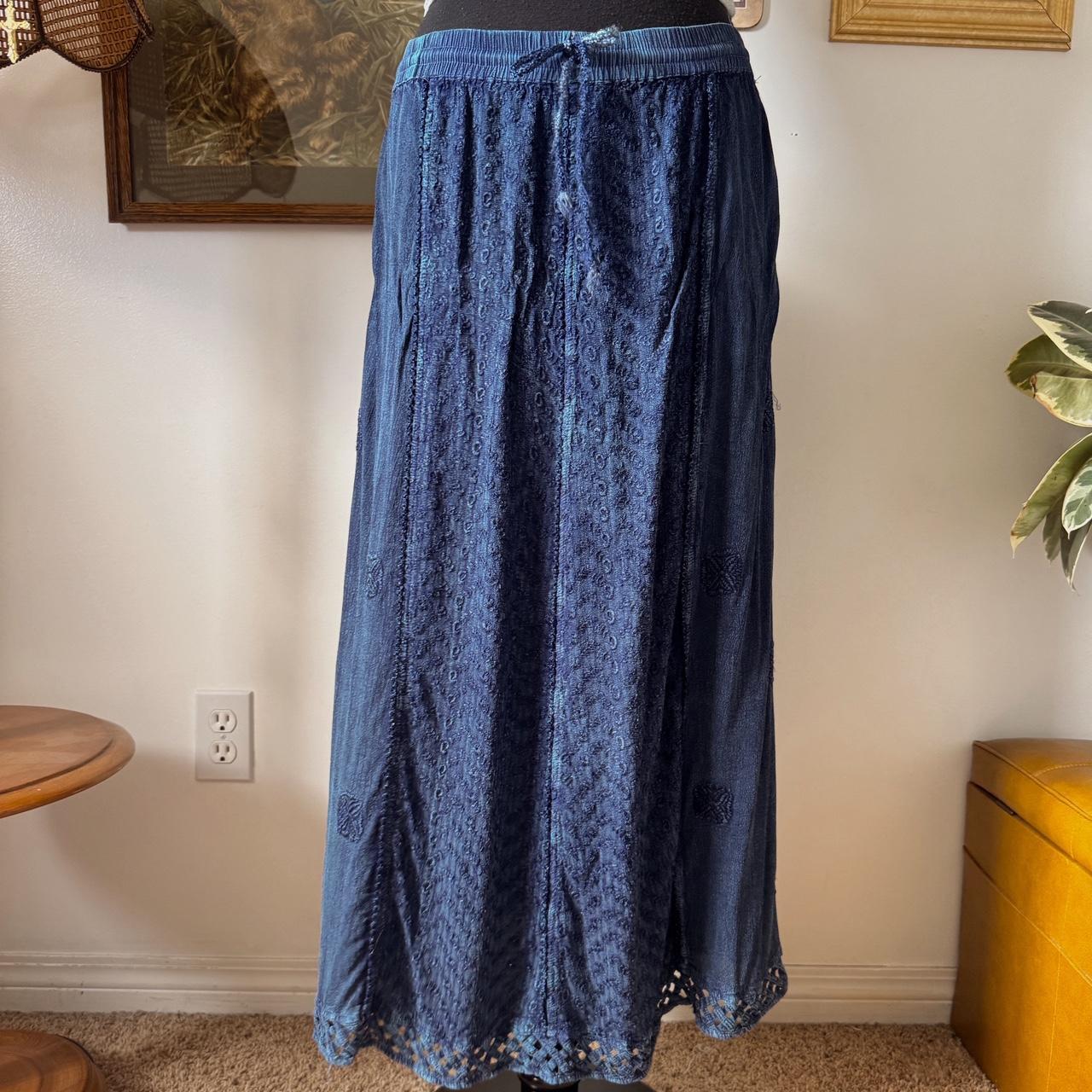 Sapphire blue fairy maxi skirt (L)