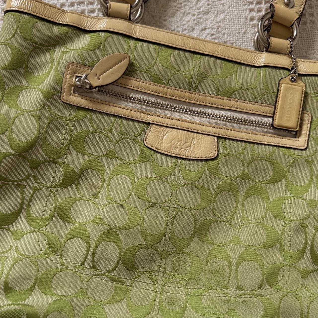 Green coach shoulder bag
