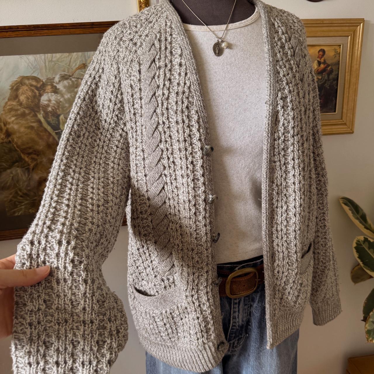 Slouch grey knit cardigan (M/L)