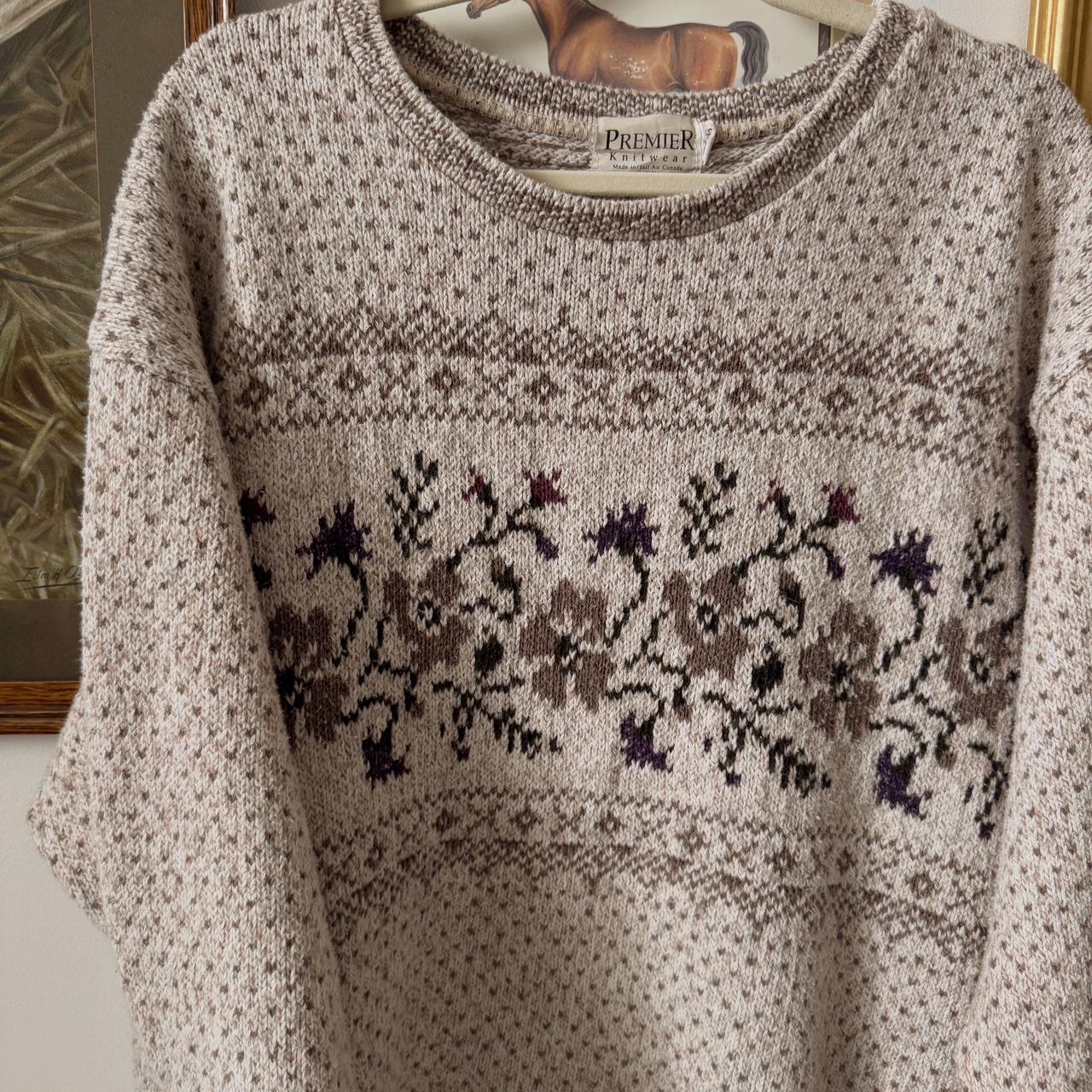 Whimsical floral knit jumper (XL)