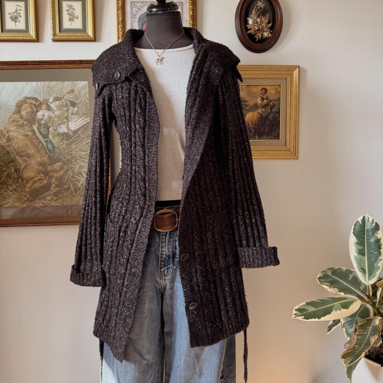 Y2K long knit cardigan (M)
