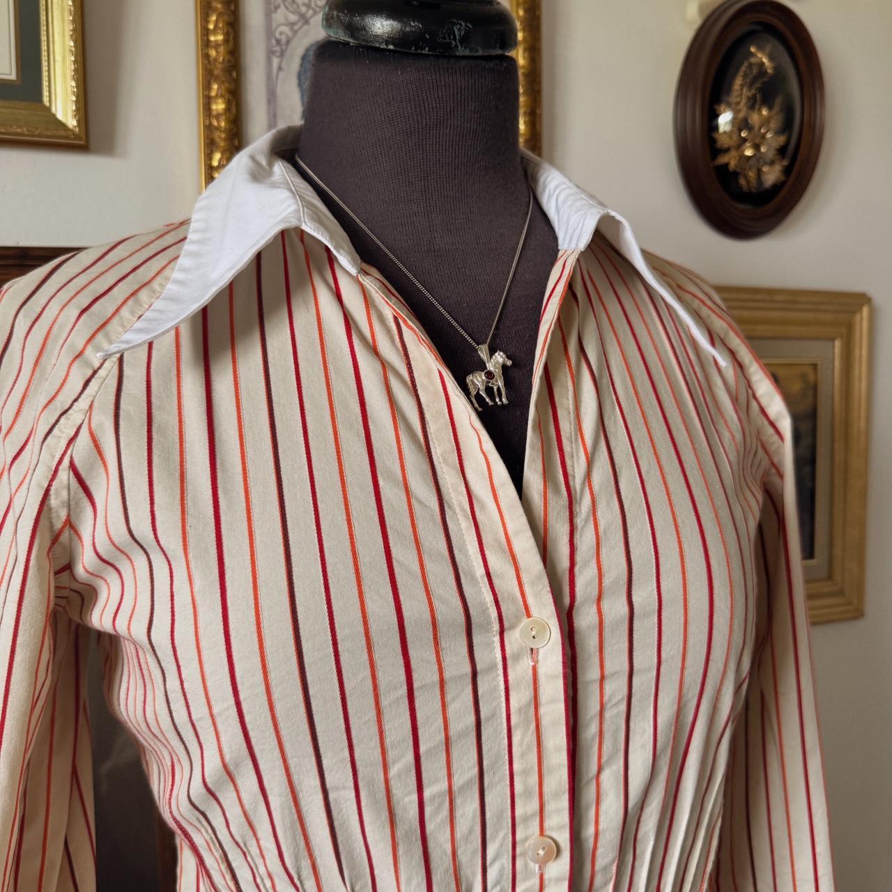 Y2K striped button up (S)