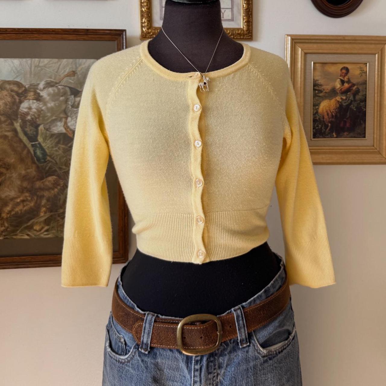 Butter yellow baby button up (XS)