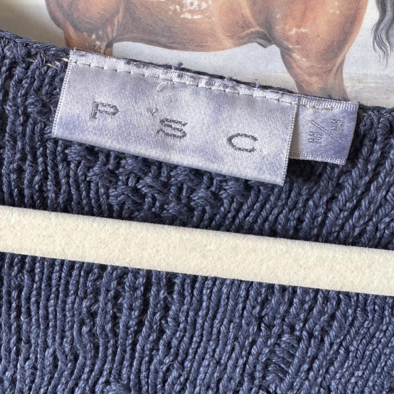 Navy cottage knit cardigan (M)