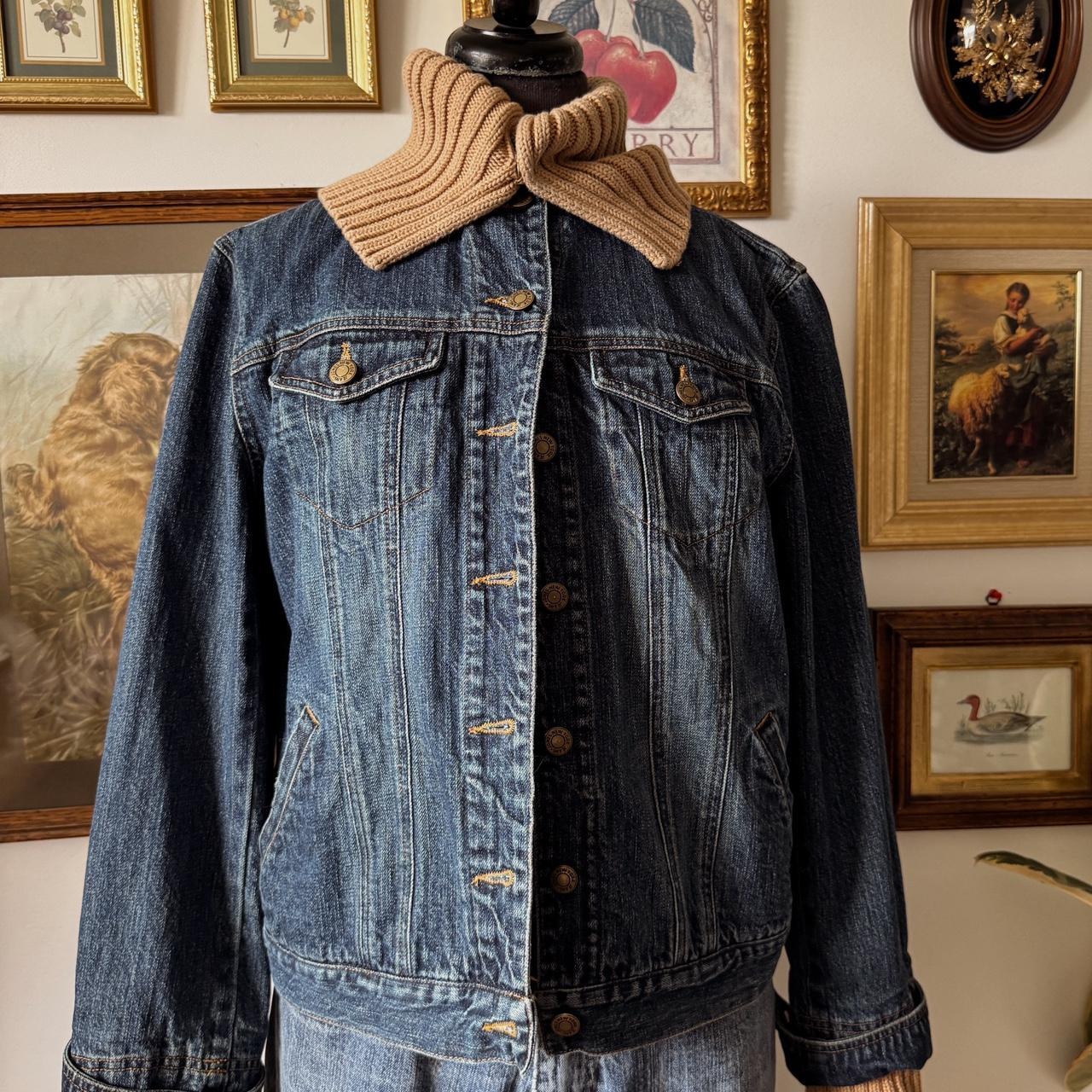 Funnel neck denim jacket (M)