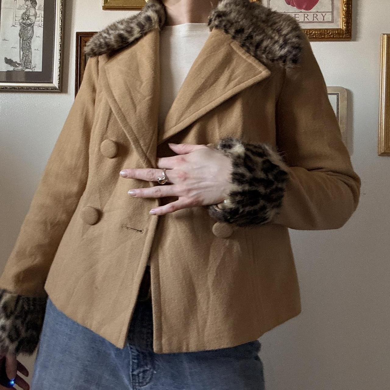 Leopard trim jacket (S)