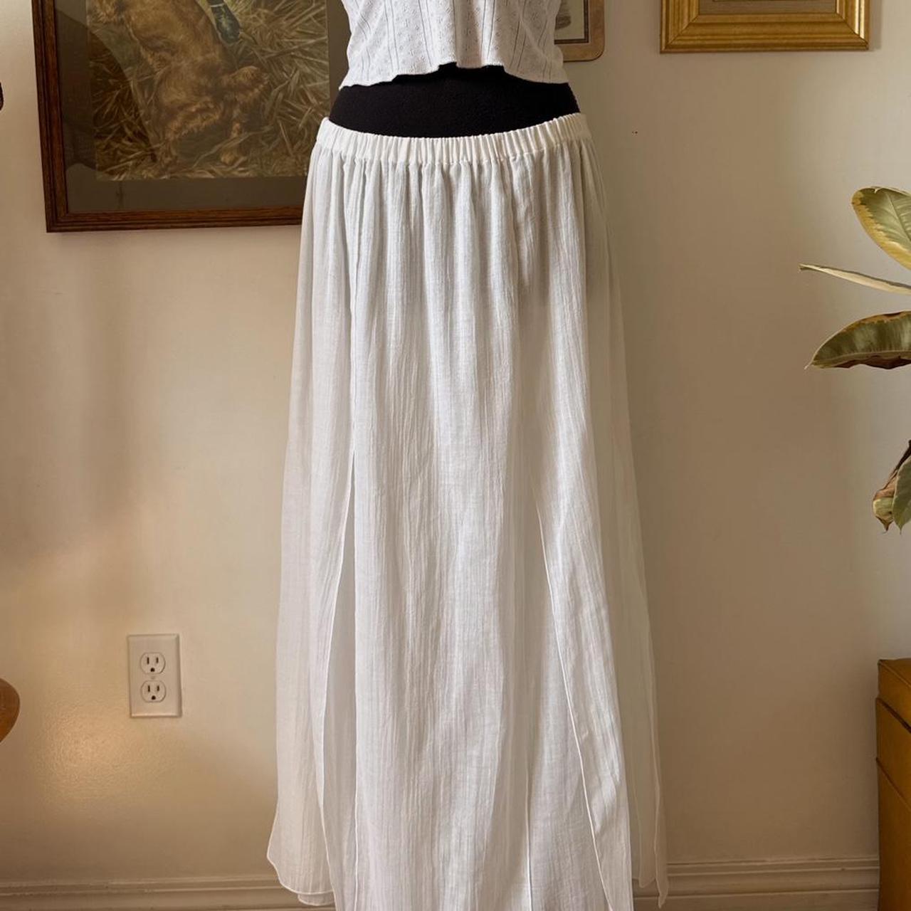 White ethereal maxi skirt (M)