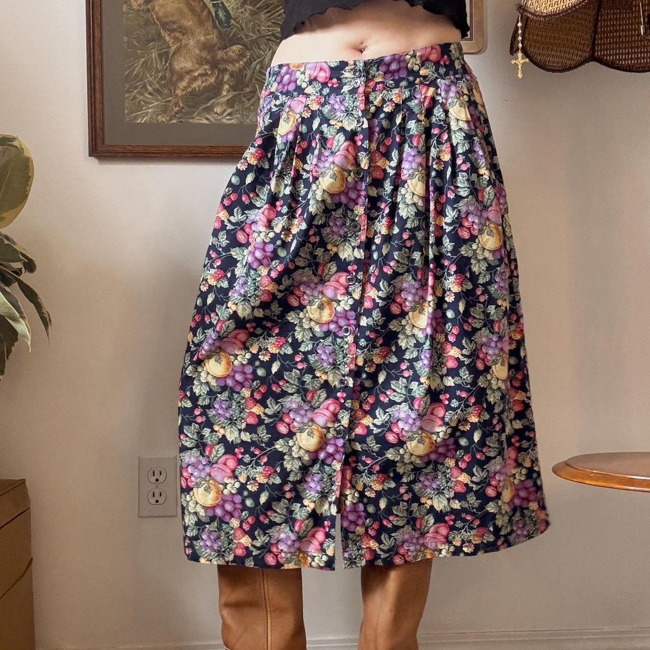 Vintage fruit skirt (M)