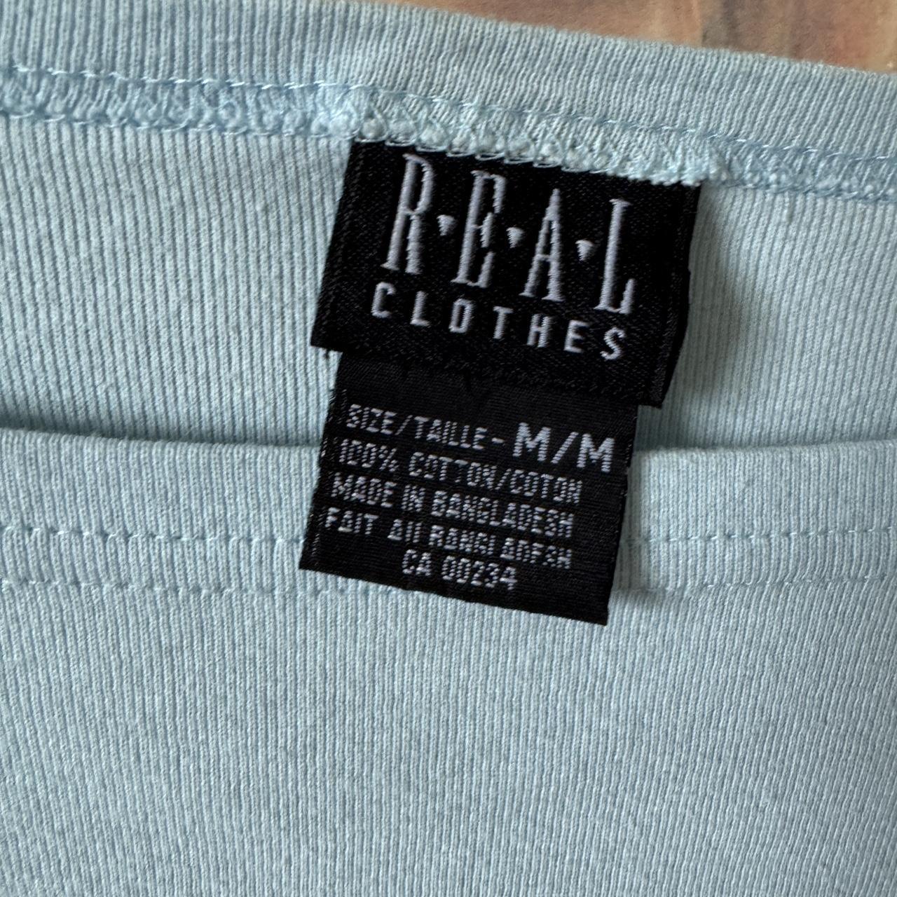 Baby blue 3/4 sleeve top (M)