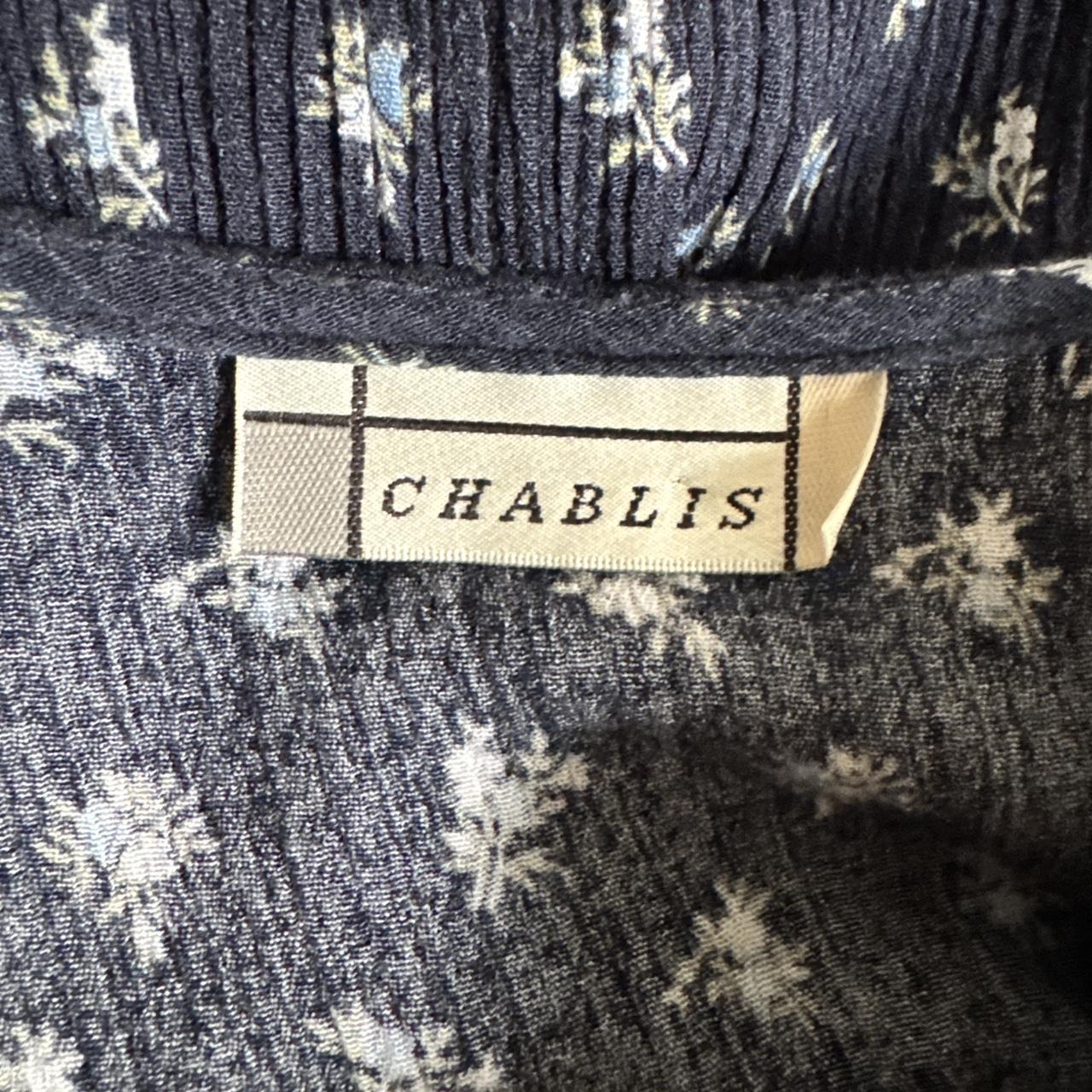 90s navy floral maxi dress (S)