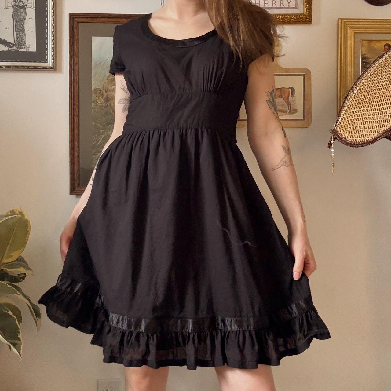 Cotton ruffle babydoll dress (M)