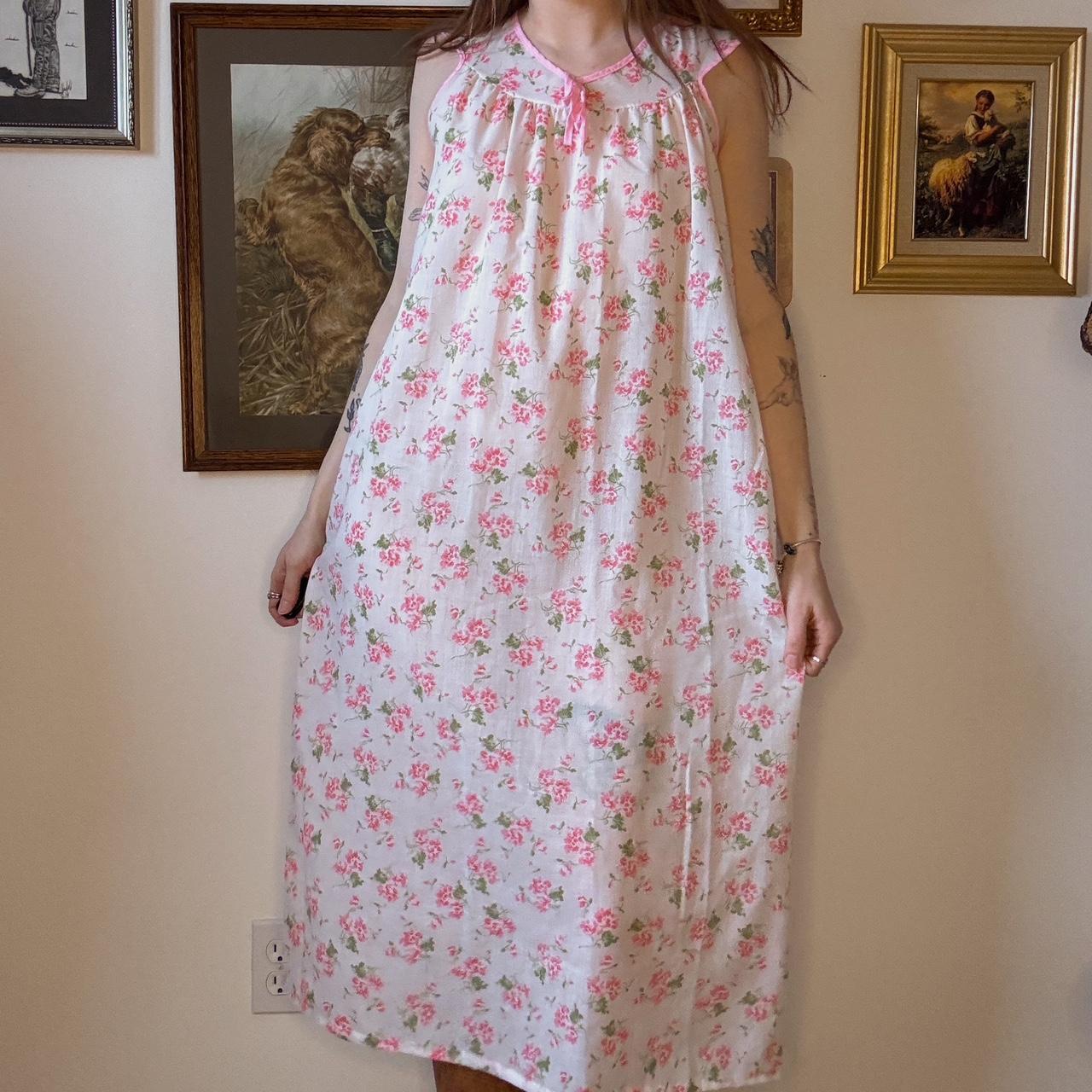 Pink floral fairy maxi dress (S)