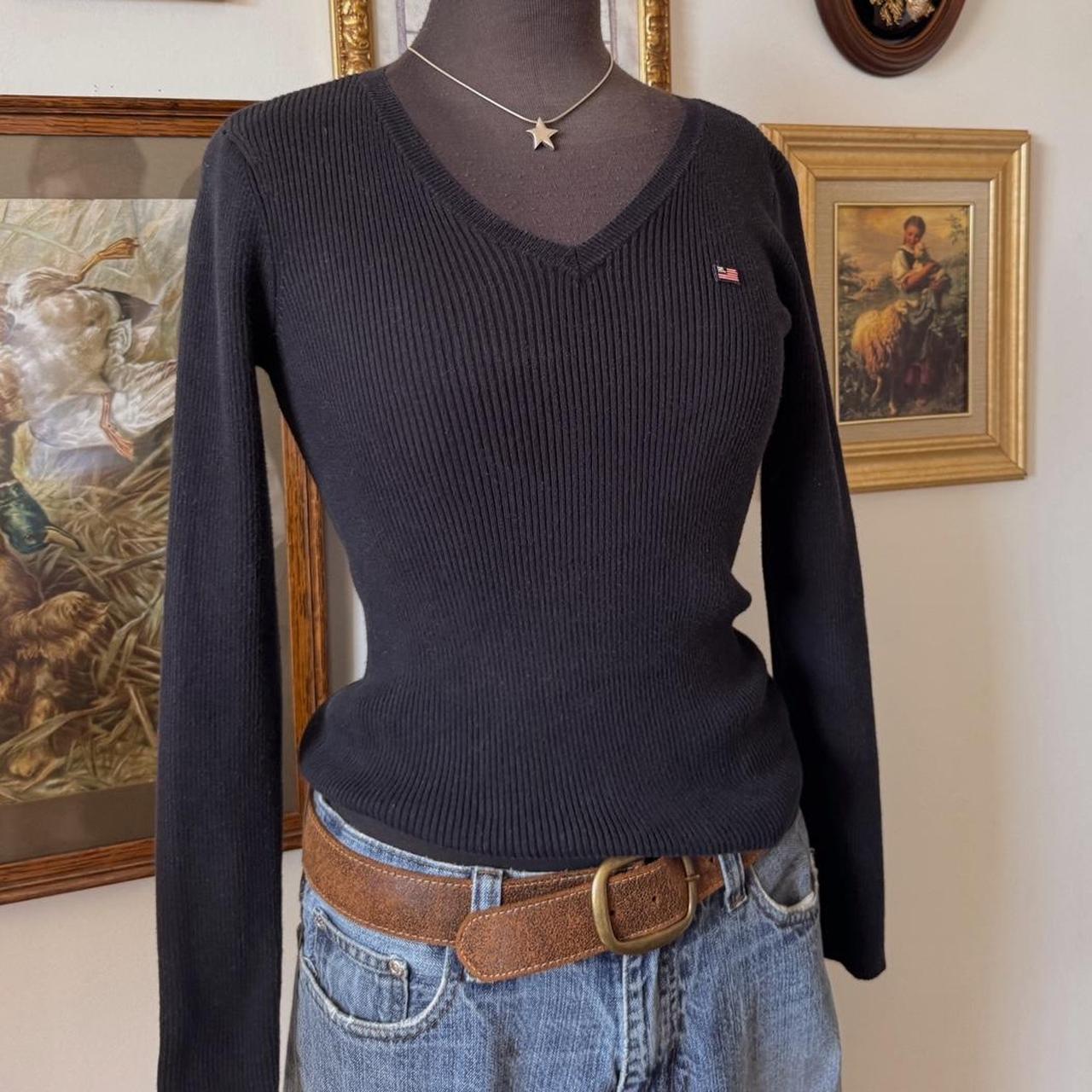 Ralph Lauren navy v-neck sweater (S)