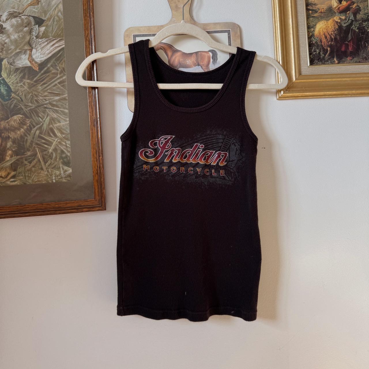 Black cotton motorcycle tank (S)