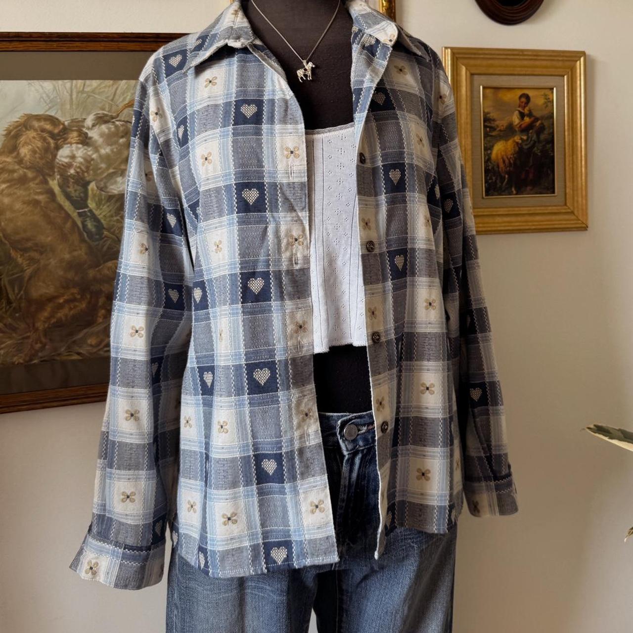 Blue cottage button up (L)
