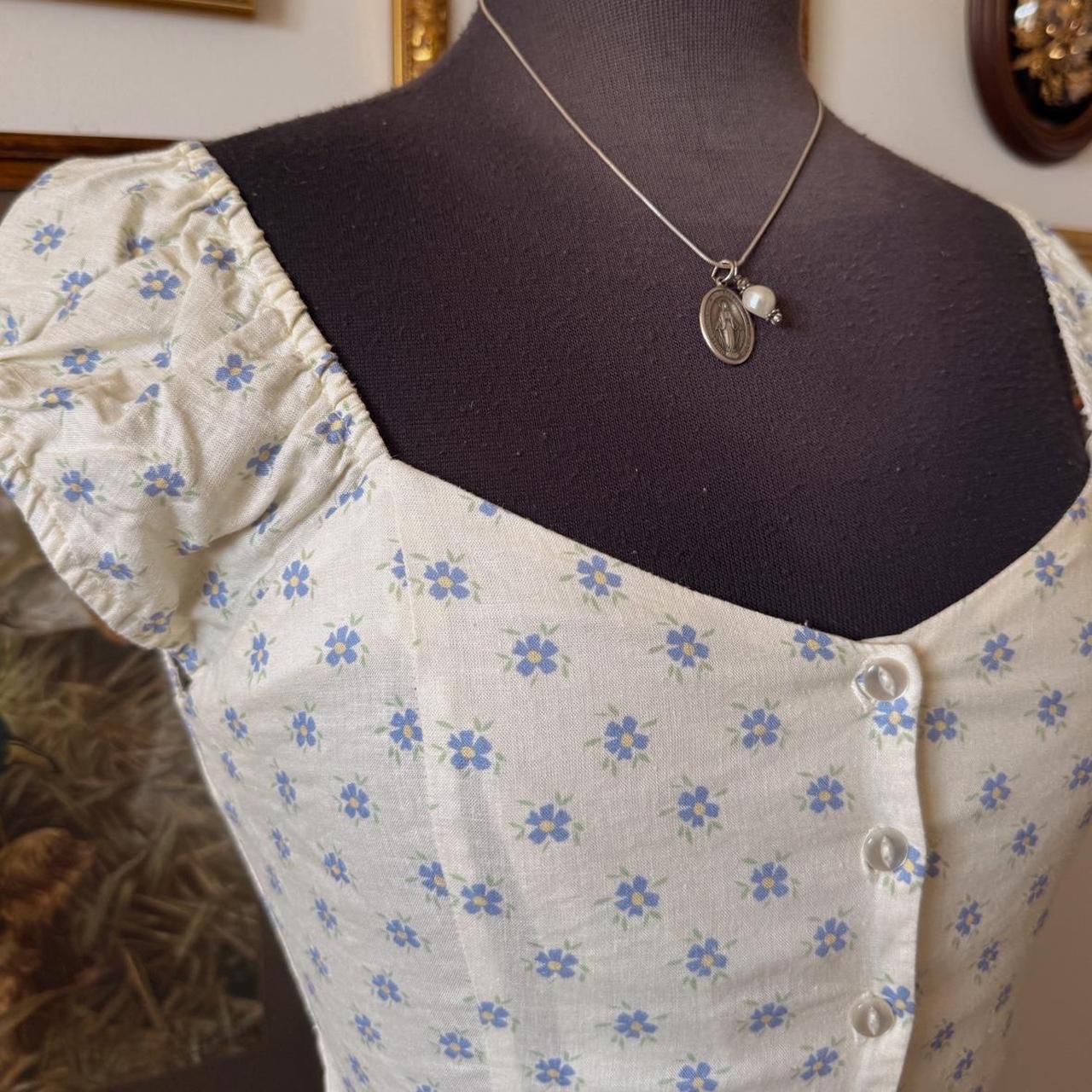 Floral crop corset top (XS)