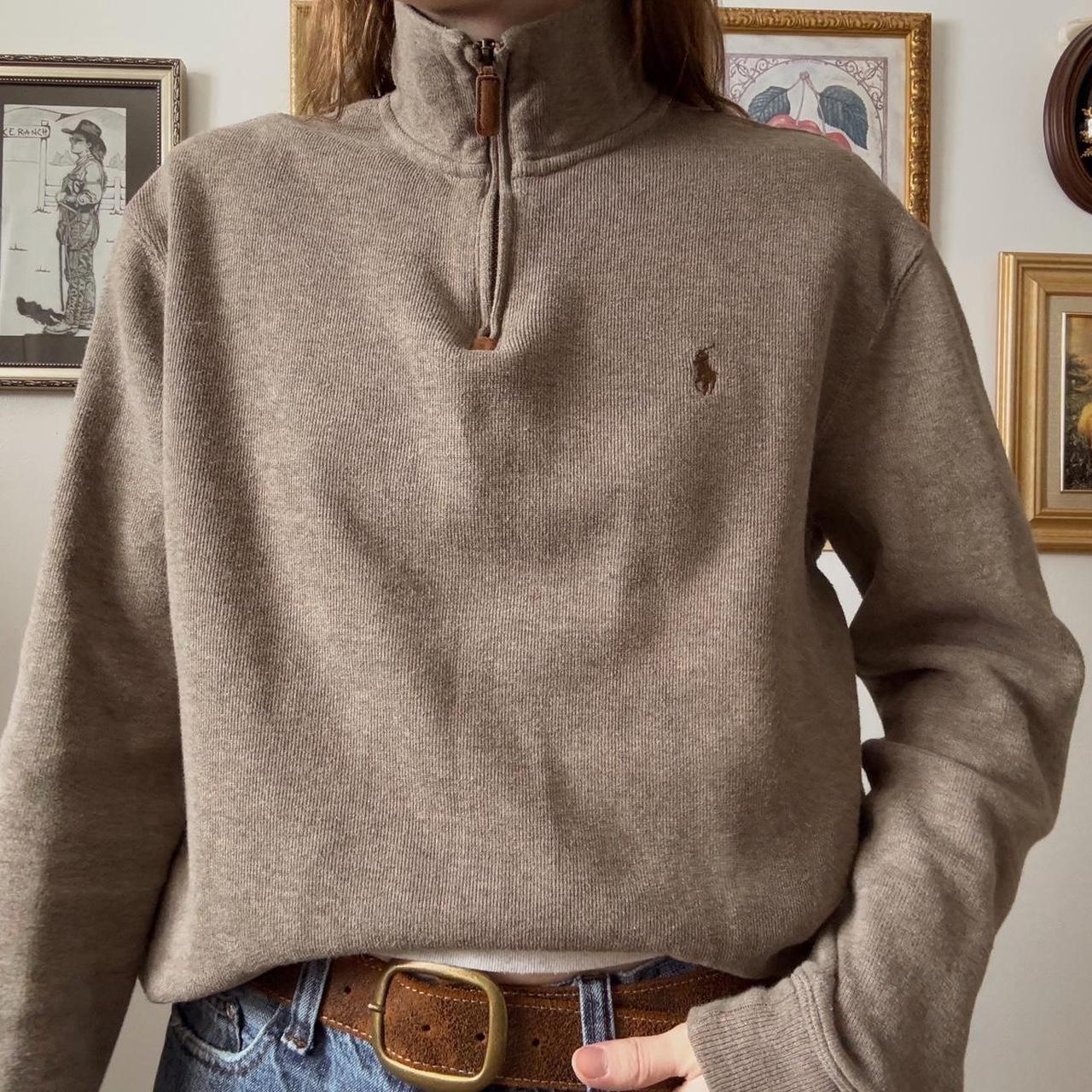 Brown Ralph Lauren quarter zip (M)