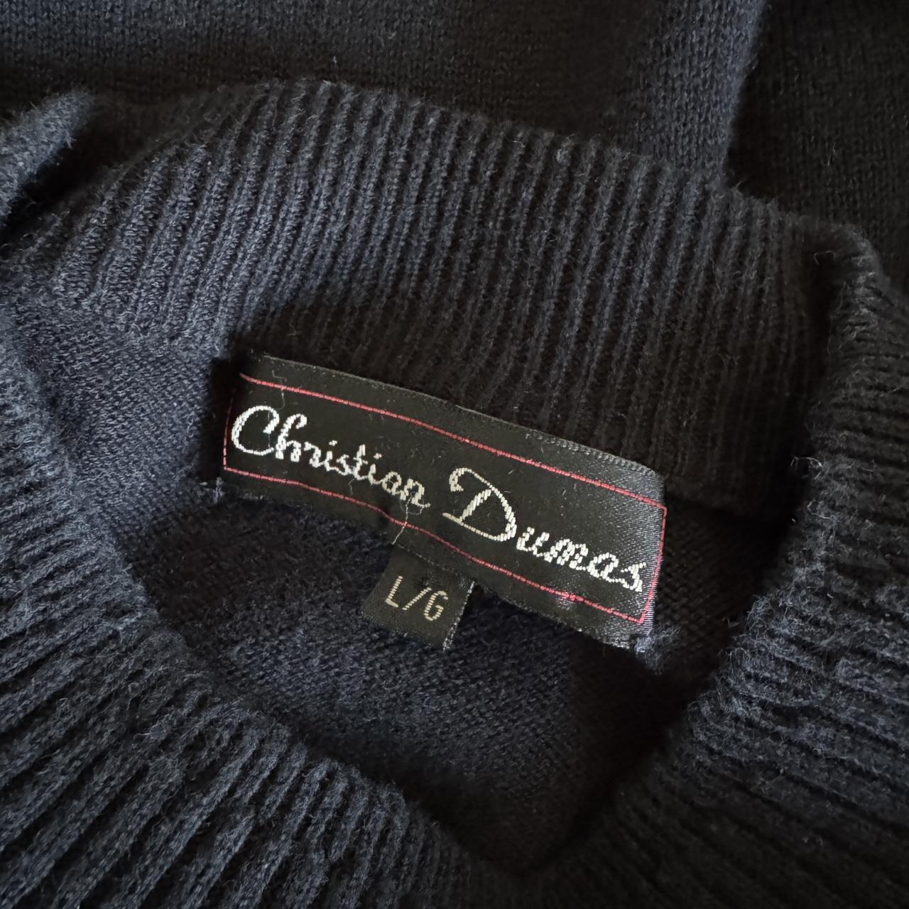 Black cotton mock neck knit (L)