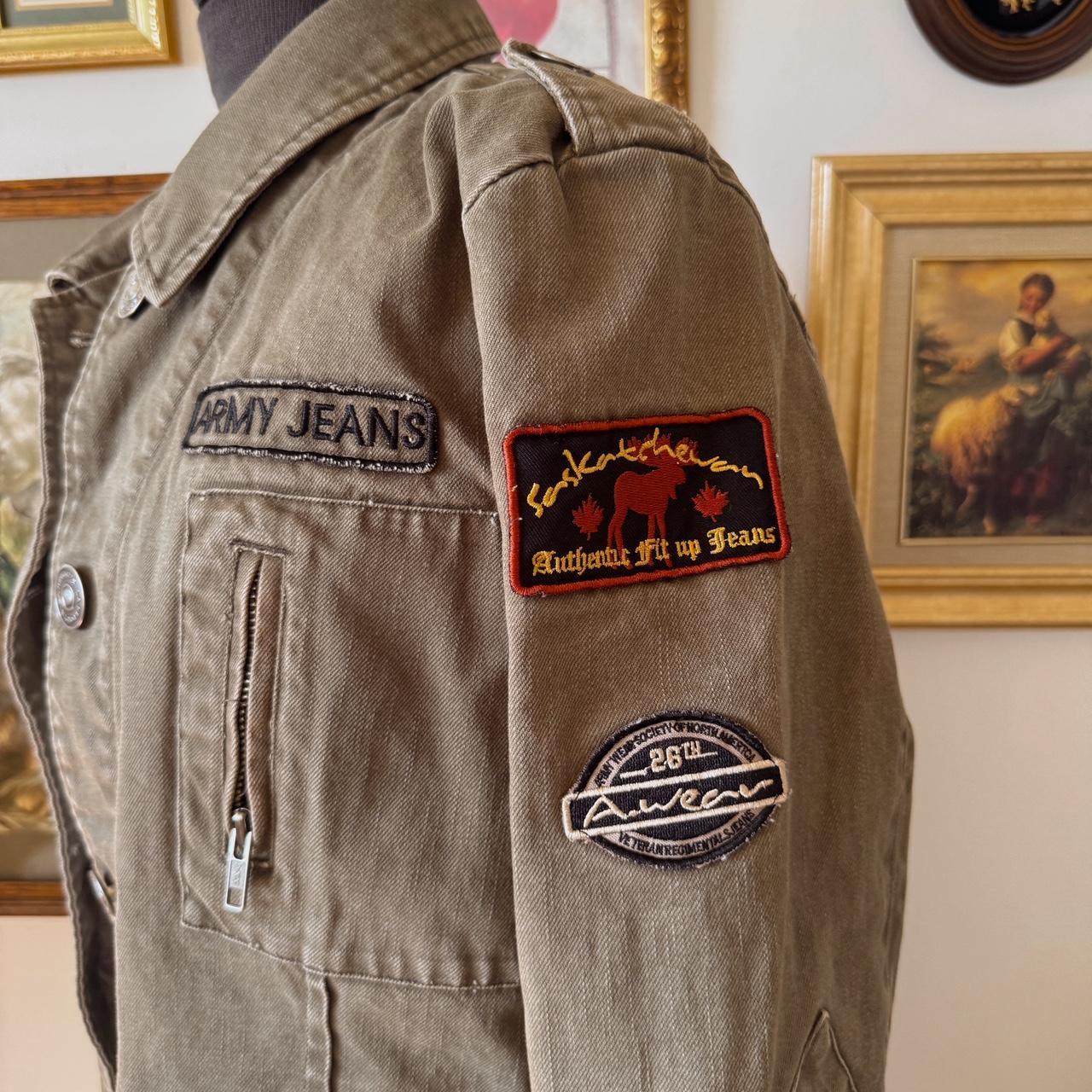 Y2K grunge khaki jacket (M)