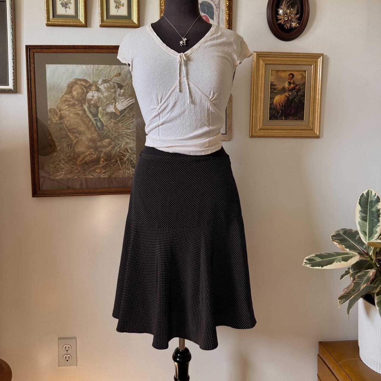 Y2K polka dot midi skirt (S)