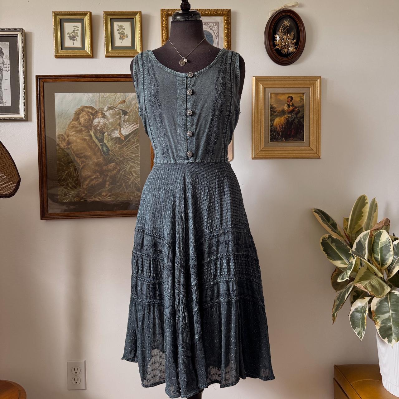 Boho fall fairy midi dress (L)
