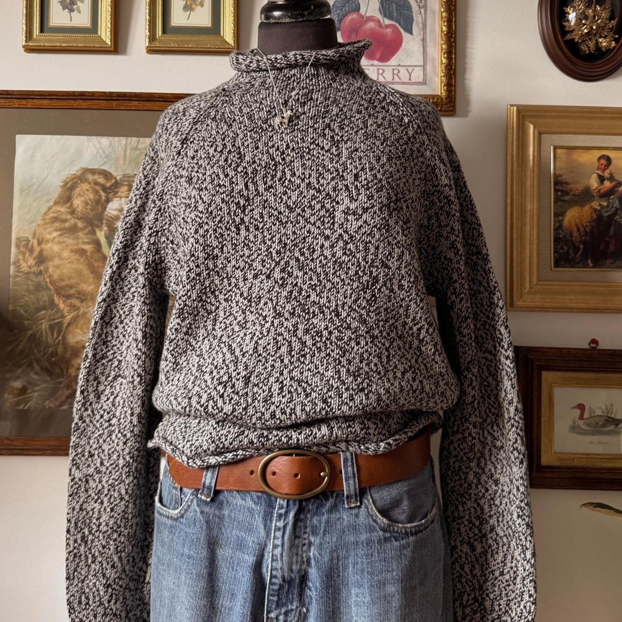 Roll neck cotton sweater (S)