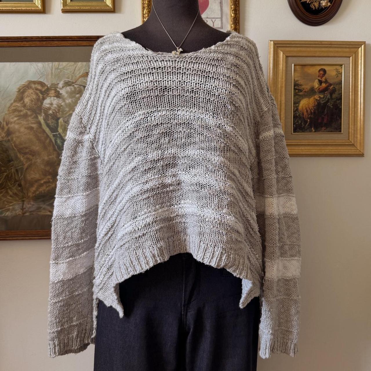 Grey slouchy knit sweater (M)