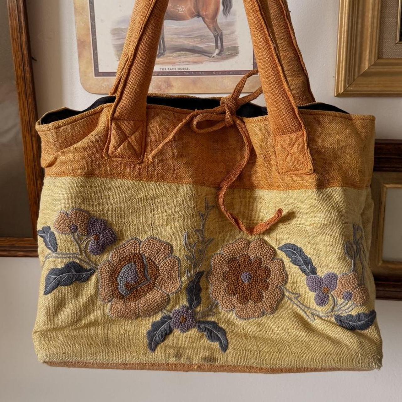 Sunflower yellow canvas bag