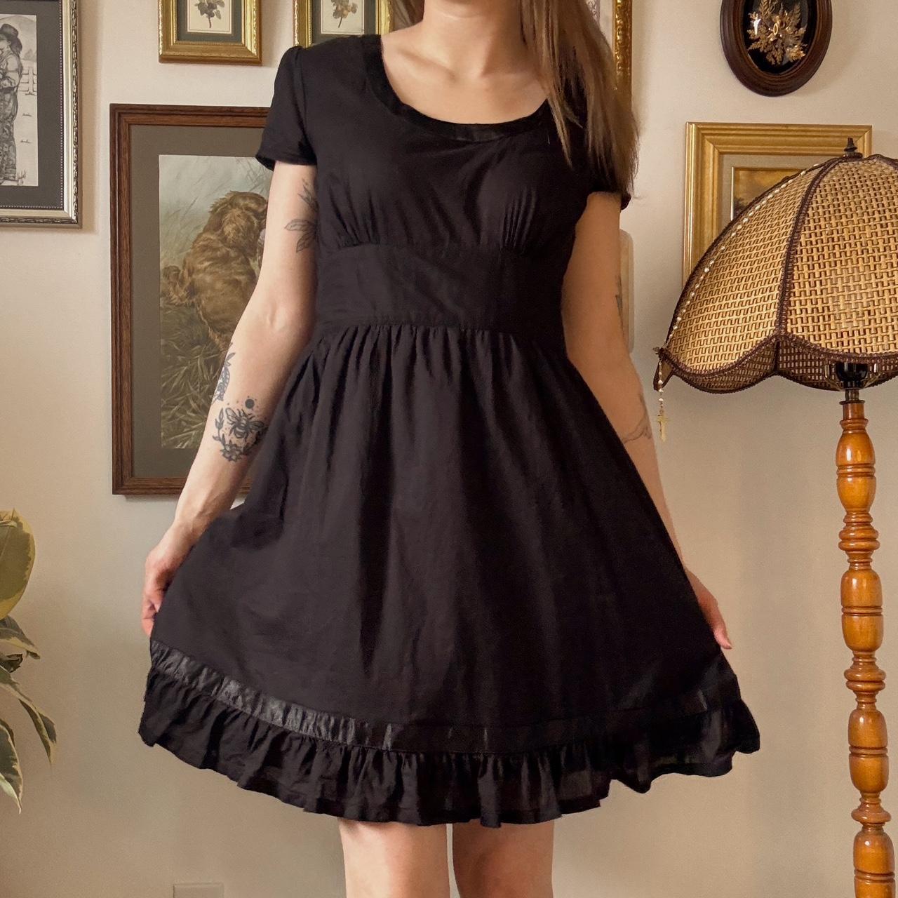 Cotton ruffle babydoll dress (M)