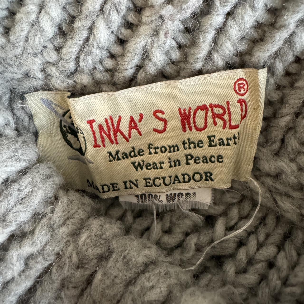 Chunky grey wool knit sweater (XL)