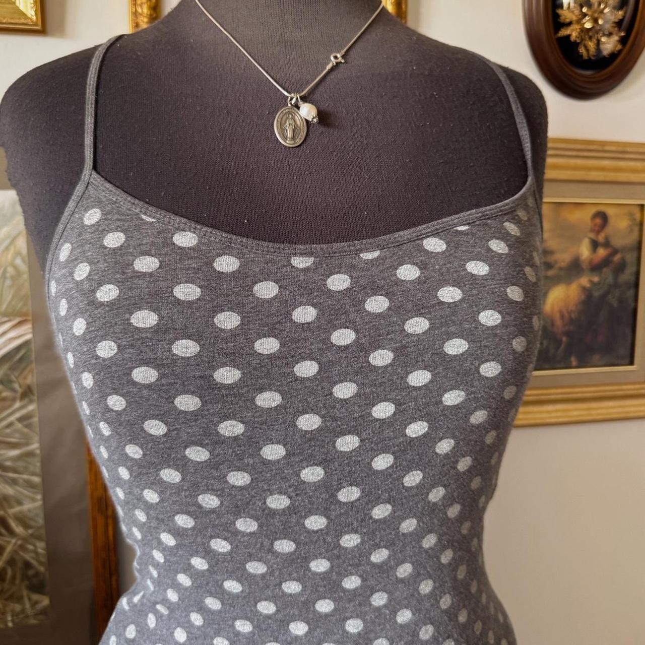 Y2K polka dot tank top (S)