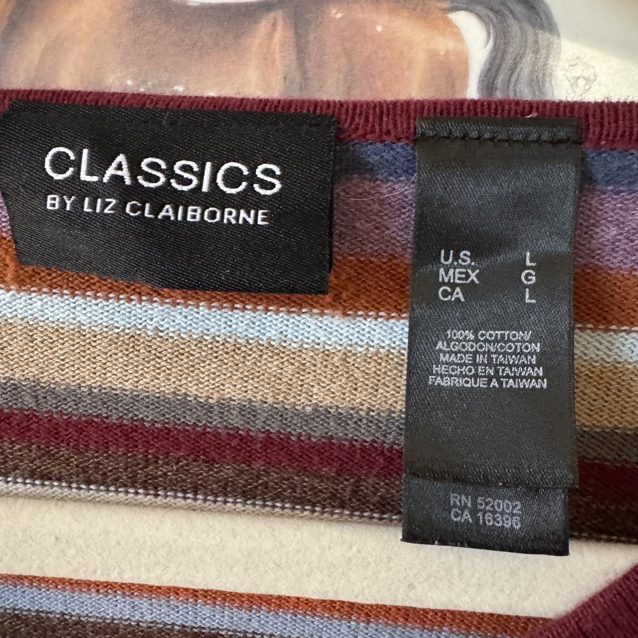 Y2K multi striped knit sweater (L)