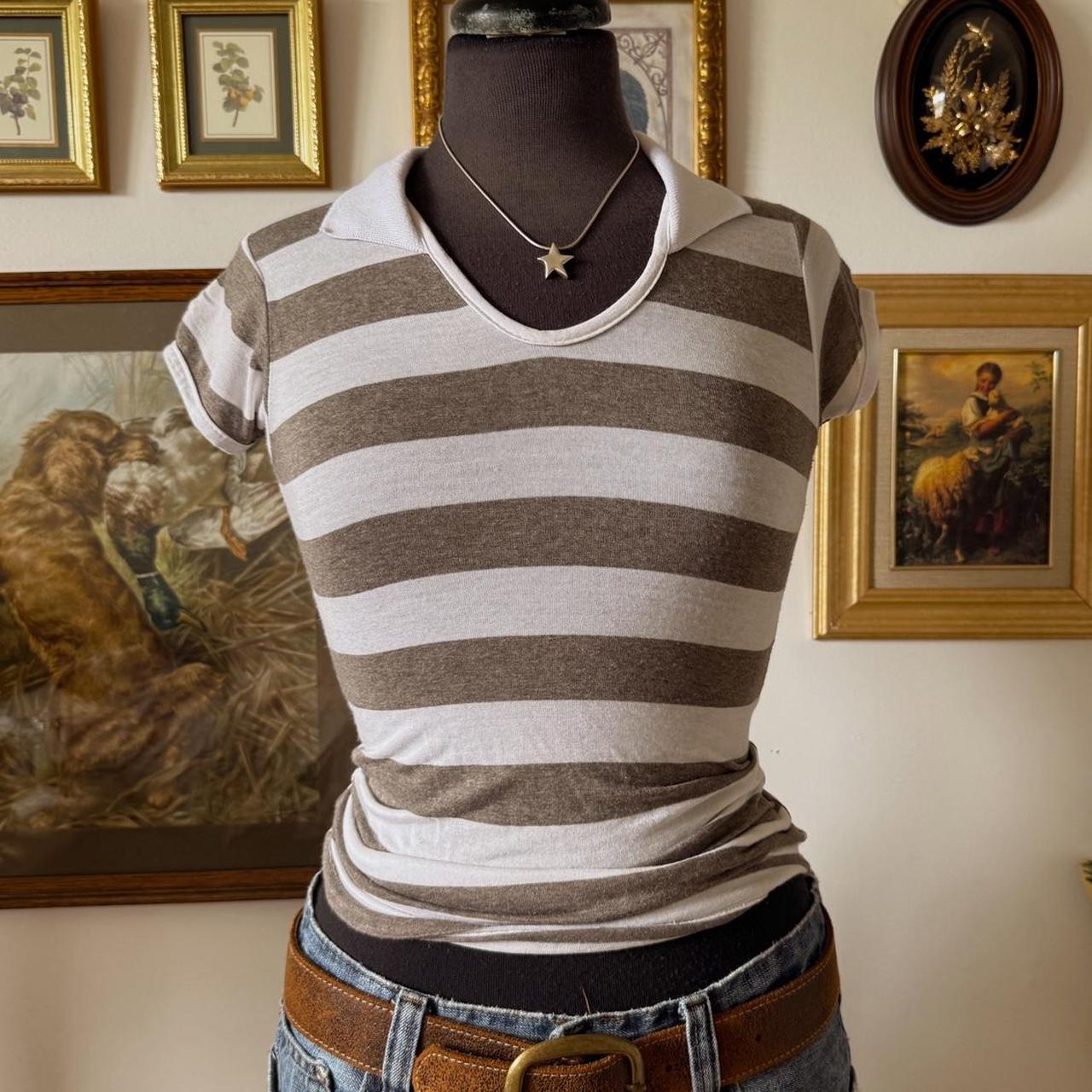 Y2K striped baby tee (XS)