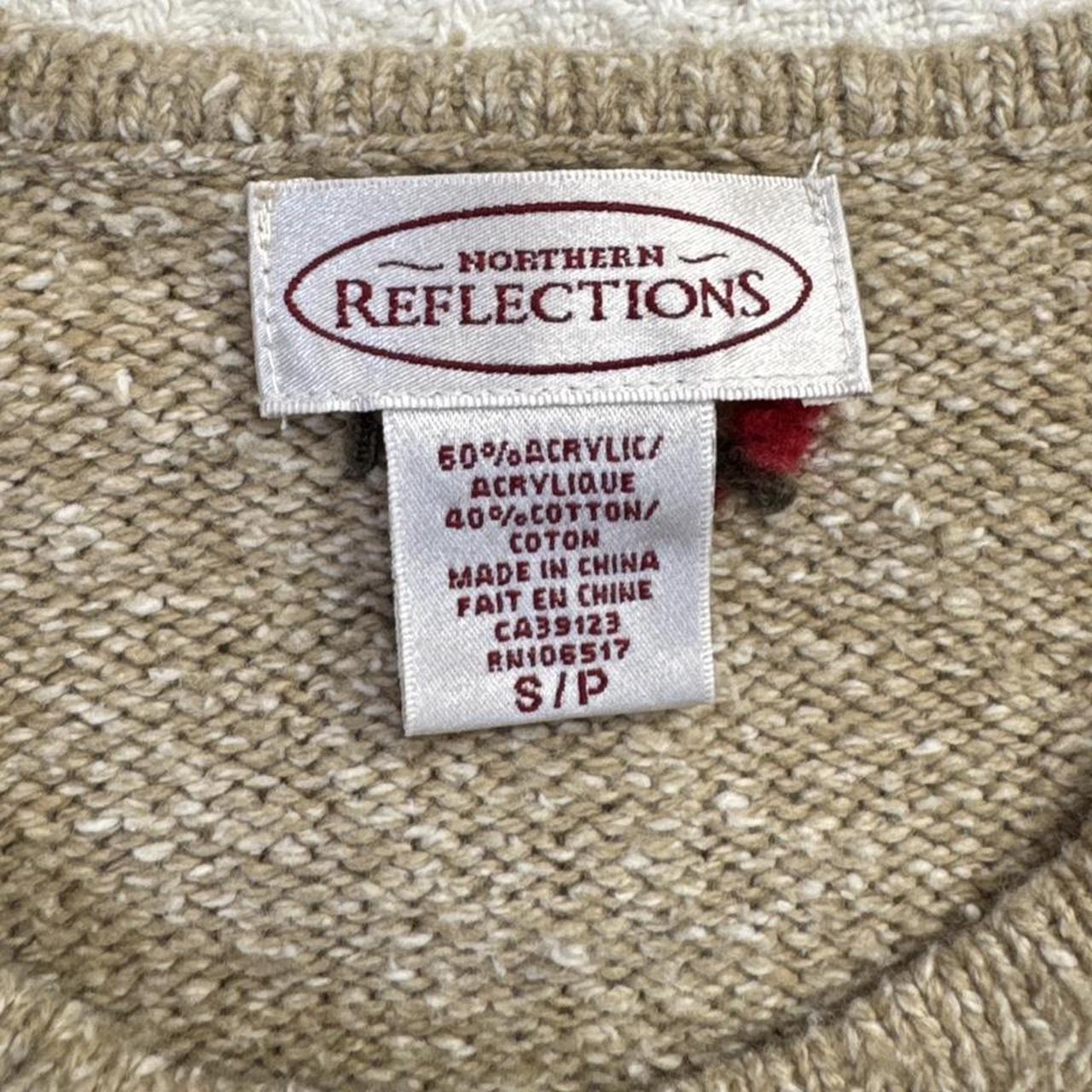 Oatmeal fall leaves embroidered cardigan (S)